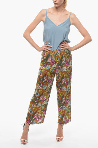 Pantaloni Flare PAGE in Satin di Viscosa