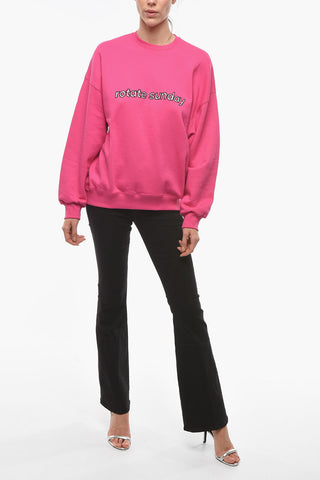 BIRGER CHRISTENSEN Felpa Girocollo IRIS in Cotone Felpato con Ricamo Logo
