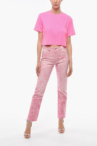 Fluo Cropped TANA Crew-Neck T-shirt