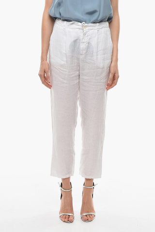 Linen PETE Single-pleated Chino Pants