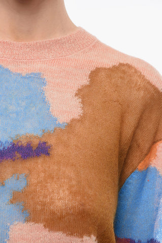 Maglia Girocollo in Misto Mohair