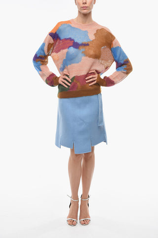 Maglia Girocollo in Misto Mohair