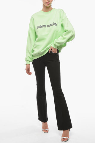 BIRGER CHRISTENSEN Felpa Girocollo IRIS in Cotone Felpato con Ricamo Logo