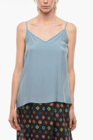Top TONYA in Seta con Scollo a V