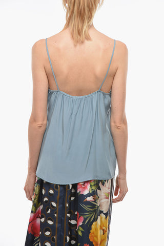 Top TONYA in Seta con Scollo a V