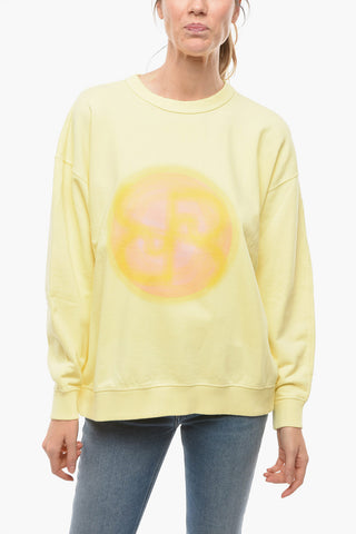 Brushed Cotton Crew-neck ILSE SUN Sweatshirt with Front Print