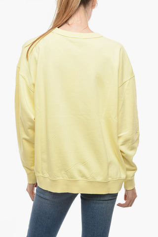 Brushed Cotton Crew-neck ILSE SUN Sweatshirt with Front Print
