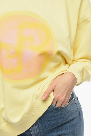 Brushed Cotton Crew-neck ILSE SUN Sweatshirt with Front Print