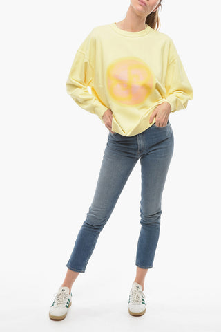 Brushed Cotton Crew-neck ILSE SUN Sweatshirt with Front Print
