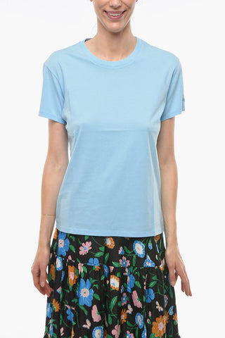 Crewneck T-Shirt with Contrasting Embroidery