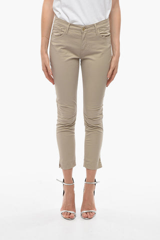 PENN-RICH Pantaloni Capri a 5 Tasche in Cotone Stretch