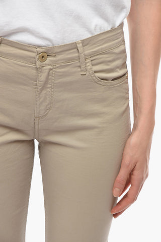 PENN-RICH Pantaloni Capri a 5 Tasche in Cotone Stretch