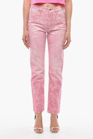 Jeans Regular Fit Motivo Paisley 17cm