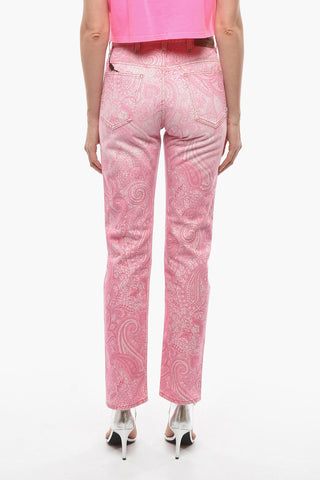 Jeans Regular Fit Motivo Paisley 17cm