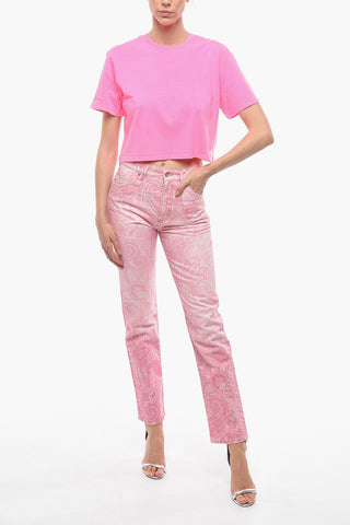 Jeans Regular Fit Motivo Paisley 17cm