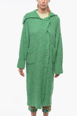 Hoodie Knitted Maxi Cardigan