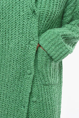 Hoodie Knitted Maxi Cardigan