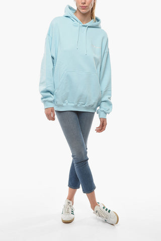 BIRGER CHRISTENSEN Fleeced-Cotton VIOLANA Maxi Hoodie with Logo Embroidery
