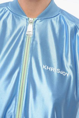 Felpa in Satin con Chiusura Zip