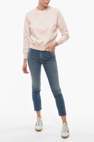 MICHAEL Brushed Cotton Crew-neck Sweatshirt with Studded Logo