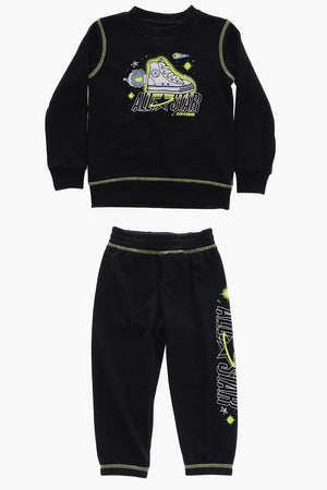 ALL STAR Set Joggers e Felpa Girocollo Stampati
