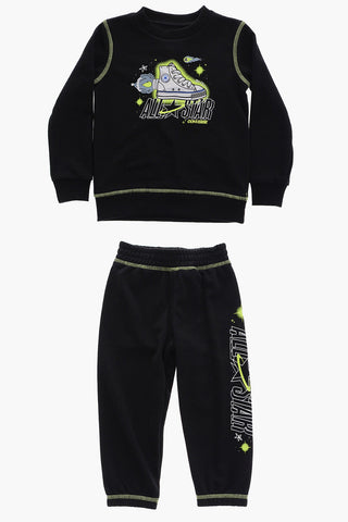ALL STAR Printed Joggers and Crewneck Sweatshirt Set