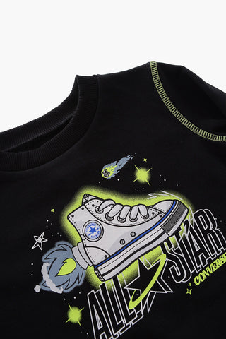 ALL STAR Printed Joggers and Crewneck Sweatshirt Set