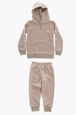 ALL STAR CHUCK TAYLOR Solid-Color Hoodie and Joggers Set with Branded Side Stripe