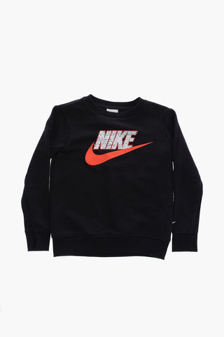 Crew-neck Sweatshirt and Joggers Set with Printed Logo