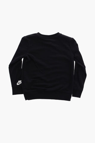 Crew-neck Sweatshirt and Joggers Set with Printed Logo