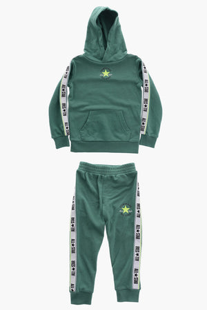 ALL STAR CHUCK TAYLOR Solid-Color Hoodie and Joggers Set with Branded Side Stripe