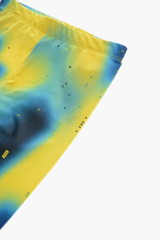 Set aus Rundhals-T-Shirt und Leggings mit Tie-Dye-Effekt