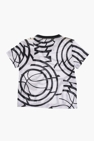 Set T-shirt Fantasia Animalier e Shorts con Elastico in Vita