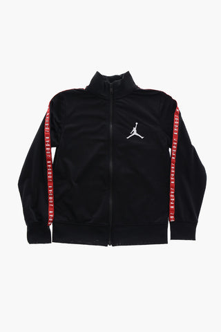 AIR JORDAN Solid Color Sweatshirt and Joggers Set with Logoed Side Band