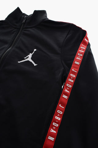 AIR JORDAN Solid Color Sweatshirt and Joggers Set with Logoed Side Band