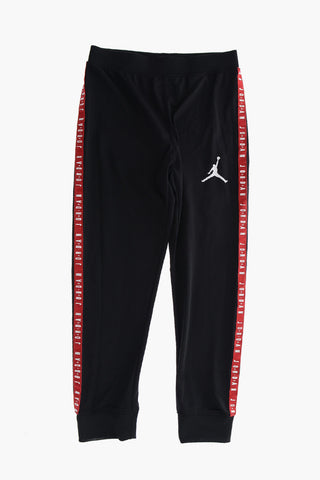 AIR JORDAN Solid Color Sweatshirt and Joggers Set with Logoed Side Band