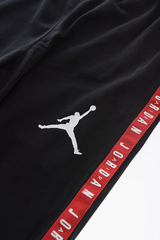 AIR JORDAN Solid Color Sweatshirt and Joggers Set with Logoed Side Band