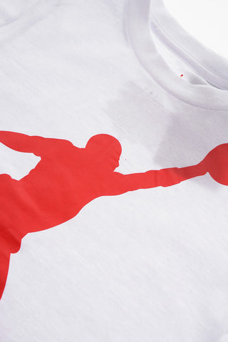 Cotton Blend T-Shirt and Shorts Set with Printed Logo