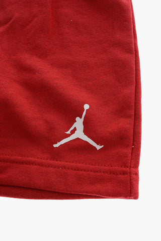 Cotton Blend T-Shirt and Shorts Set with Printed Logo