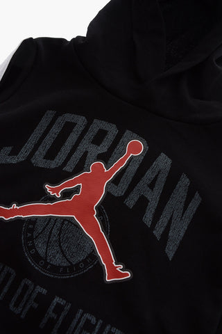 AIR JORDAN Solid Color Hoodie and Joggers Set with Contrasting Side Band