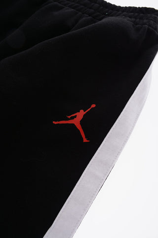 AIR JORDAN Solid Color Hoodie and Joggers Set with Contrasting Side Band