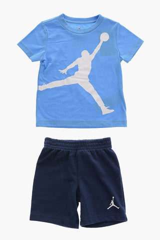 AIR JORDAN Drawstring Waist Shorts and Crew-Neck T-shirt Set