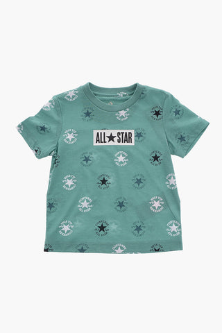 ALL STAR CHUCK TAYLOR T-shirt con Logo All-Over e Shorts Mesh