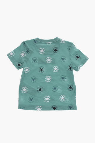 ALL STAR CHUCK TAYLOR T-shirt con Logo All-Over e Shorts Mesh