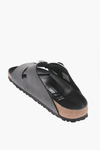Leather ARIZONA Sandals with Double Buckle