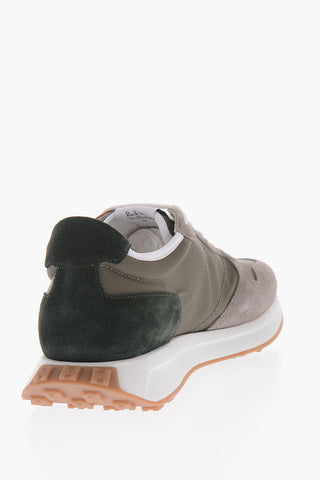 Suede and Fabric Low Top Sneakers