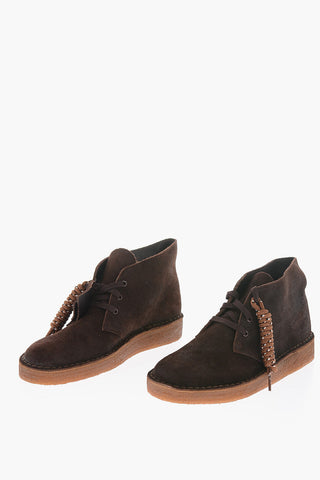 Suede Desert Boots with Crepe Sole