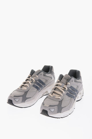 Sneakers Basse RESPONSE in Pelle e Suede con Suola a Contrasto