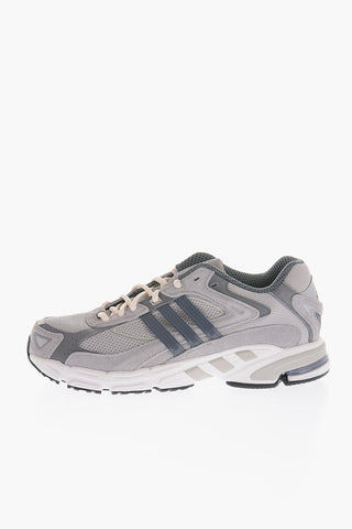 Sneakers Basse RESPONSE in Pelle e Suede con Suola a Contrasto