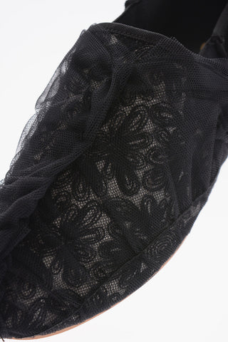 TAO Lace Ballet Flats with Tulle Decoration
